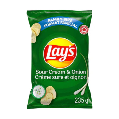 Lay's - Sour Cream & Onion Family Size XXL - 8 x 235g