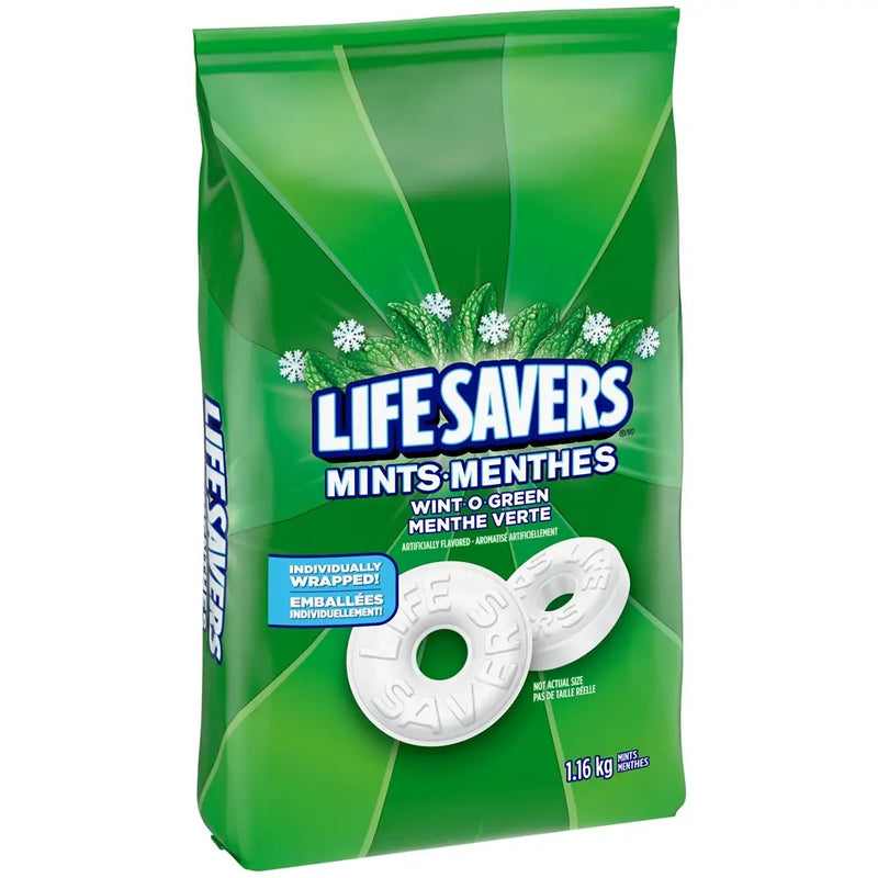 Life Savers Individually Wrapped Mints Wint O Green 1.16 kg