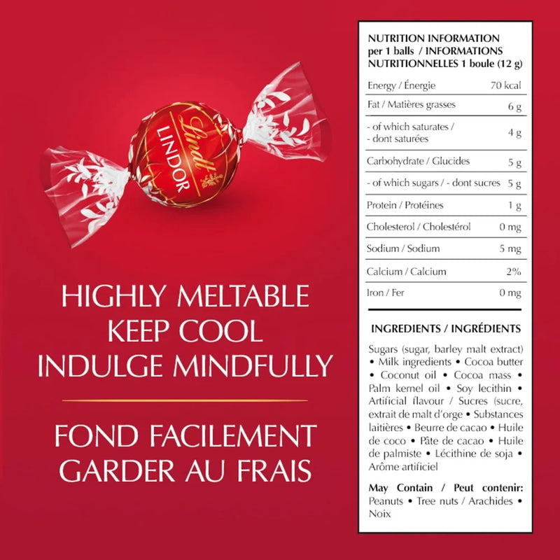 Lindt - Lindor Milk Chocolate Truffles Box - 156g