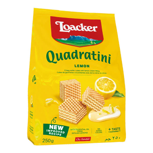 Loacker - Quadratini Lemon Wafers - 6 x 250g