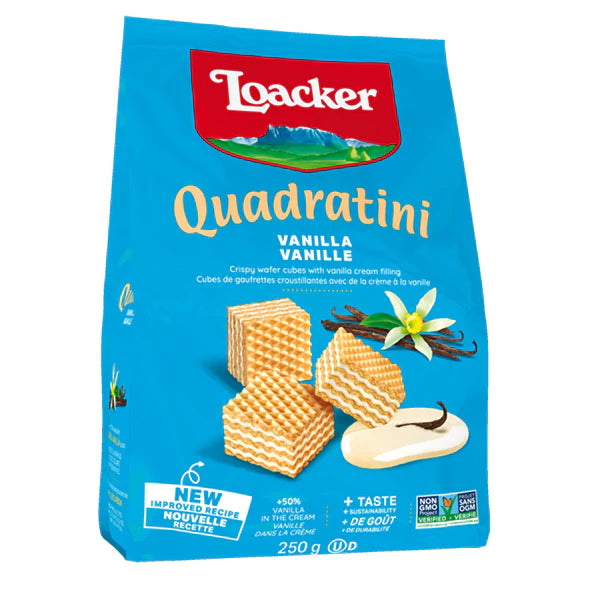 Loacker - Quadratini Vanilla Wafers - 6 x 250g