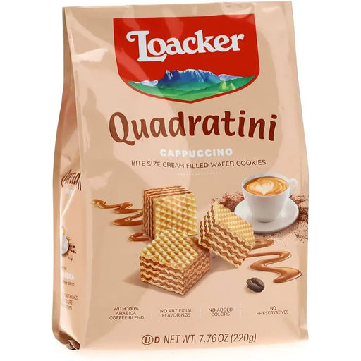 Loacker Quadratini Cappuccino Wafers 220g