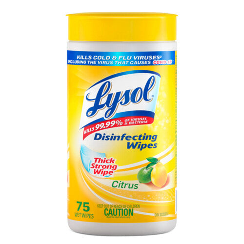 Lysol - Citrus Disinfecting Wipes - 75 Count