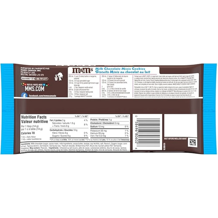 M&M's - Minis Baking Milk Chocolate Candies Baking Bits - 12 x 275g