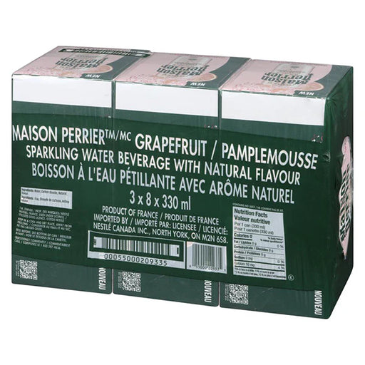 Maison Perrier - Grapefruit Sparkling Water Beverage Slim Cans - 24 x 330 ml