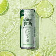 Maison Perrier - Lime Sparkling Water Beverage Slim Cans - 24 x 330 ml