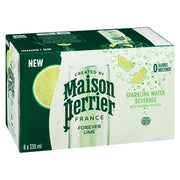 Maison Perrier - Lime Sparkling Water Beverage Slim Cans - 24 x 330 ml
