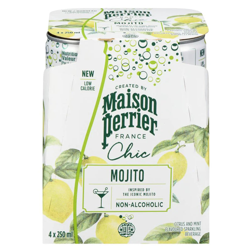 Maison Perrier Chic Mojito Non-Alcoholic Sparkling Beverage Cans - 24 x 250 ml