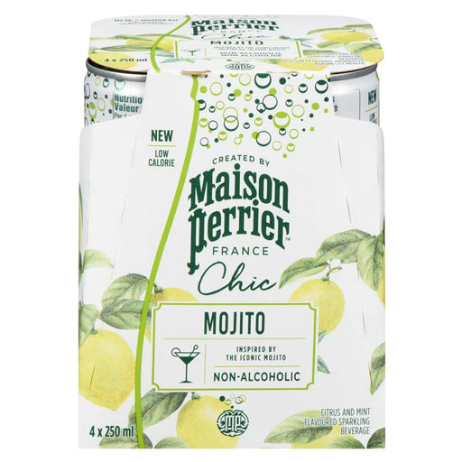 Maison Perrier Chic Mojito Non-Alcoholic Sparkling Beverage Cans - 24 x 250 ml