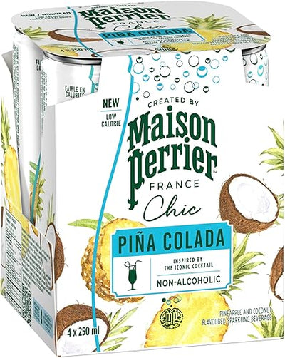 Maison Perrier Chic Pina Colada Non-Alcoholic Sparkling Beverage Cans - 24 x 250 ml