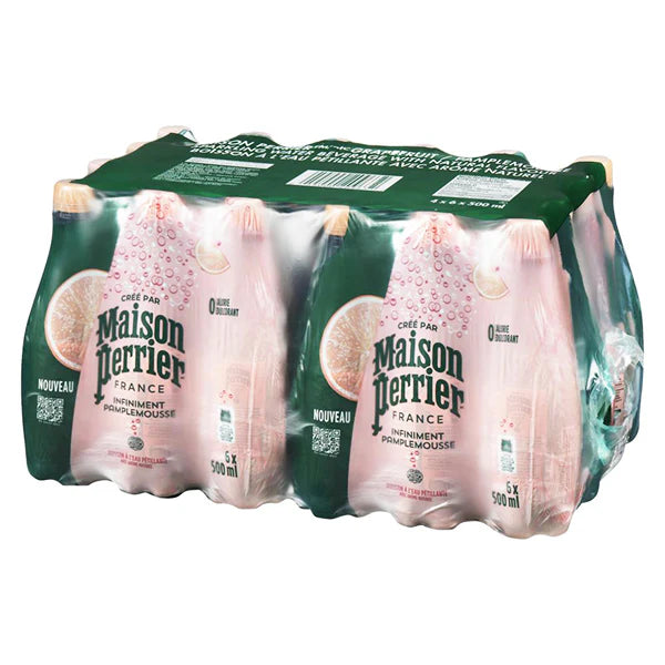 Maison Perrier Sparkling Water Forever Pink Grapefruit PET Bottle - 24 x 500 ml