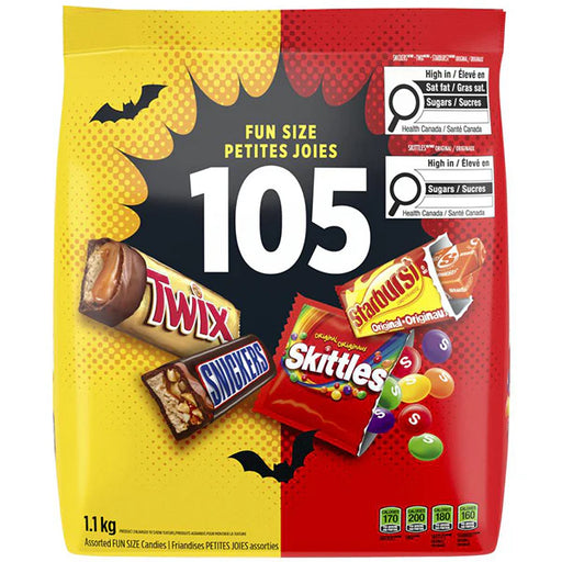 Mars - Mixed Fun Size Chocolate Candy Pack 105 Ct - 1.1 Kg