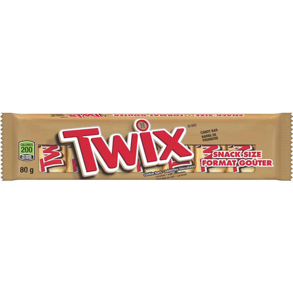 Mars Twix Chocolate Cookie Bar Fun Size 8 Packs Each 20 x 80g — Bulk Mart