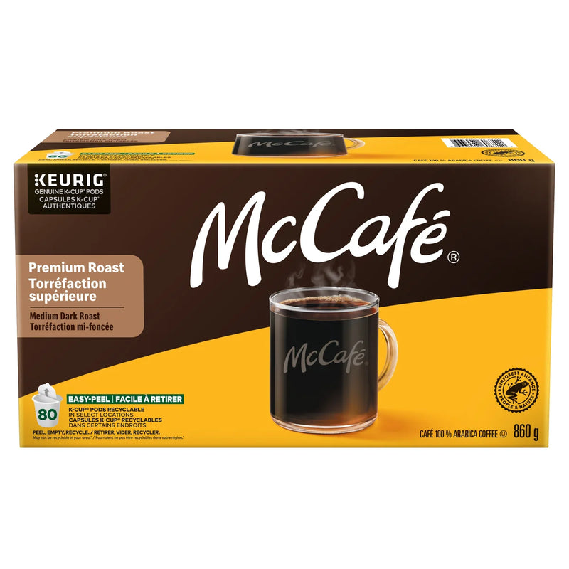McCafé - Premium Roast Medium Coffee K-Cup Pods - Pack of 80