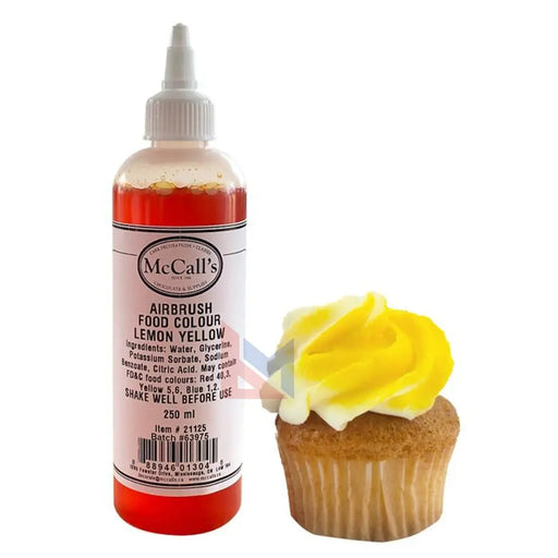 Mccall's - Airbrush Food Color Lemon Yellow - 250 ml