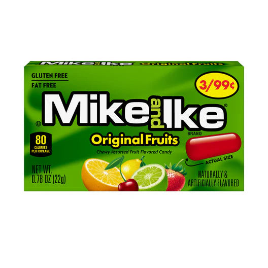Mike and Ike - Original Fruit Chewy Candy - 24 x 22g