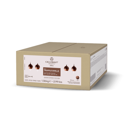 Callebaut chocolate truffle shells packaging on a transparent background
