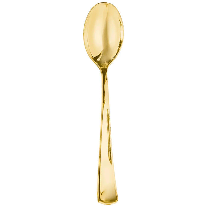 Mini Plastic Spoons Gold