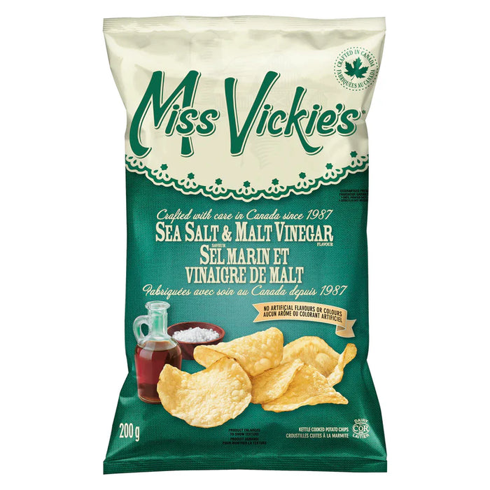 Miss Vickie's - Sea Salt & Malt Vinegar - 18 x 200g