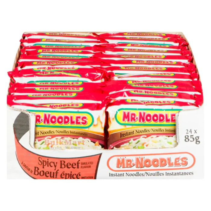 Mr. Noodles - Nouilles instantanées aromatisées au bœuf épicé - 24 x 85 g
