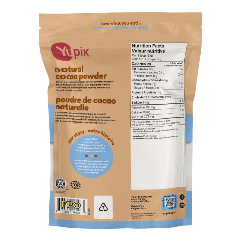 Natural Cocoa Powder 10-12% Fat Content - 1.5 Kg