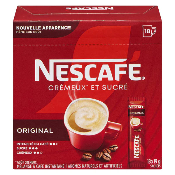 Nescafe - Sweet & Creamy Original Instant Coffee Sachets - 18 x 19 g