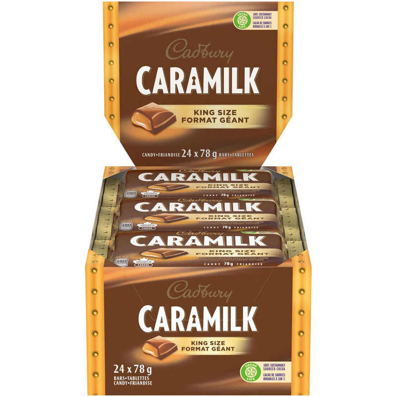 Cadbury - Caramilk King Size Chocolate Candy Bar - 24 x 78g