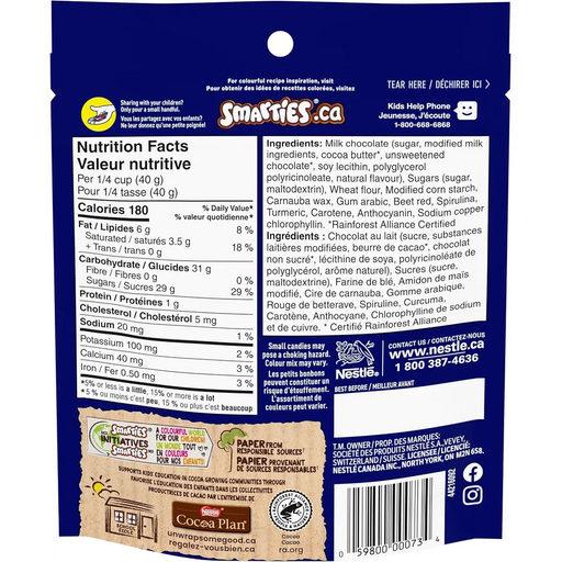 Nestle - Smarties Candy Coated Milk Chocolate - 3 x 203g
