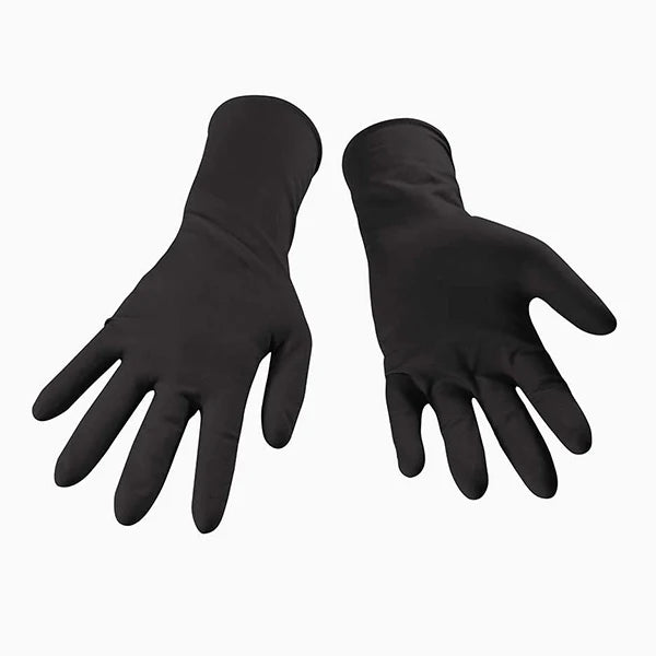 Nitrile Gloves Black Large Powder Free 8 mil Extended Cuff - 10 x 50/Case