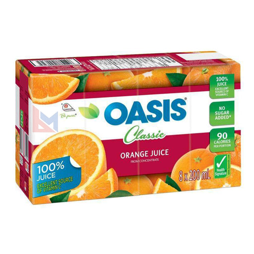 Oasis Classic - Orange Juice - 8 x 200 ml