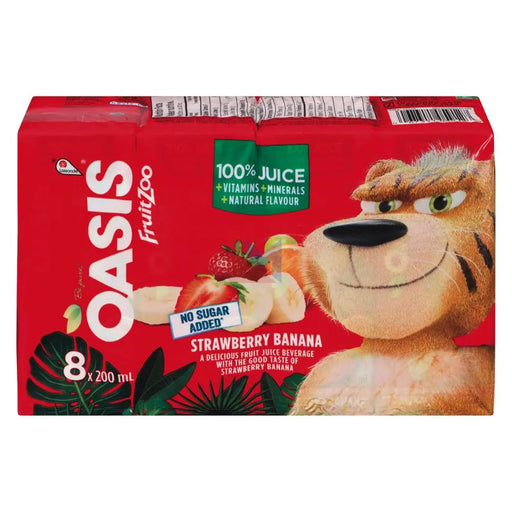 Oasis FruitZoo - Strawberry Banana Juice - 8 x 200 ml