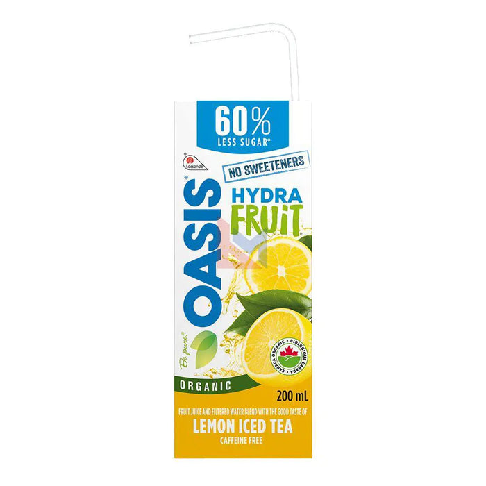 Oasis Hydrafruit - Organic Lemon Iced Tea - 8 x 200 ml