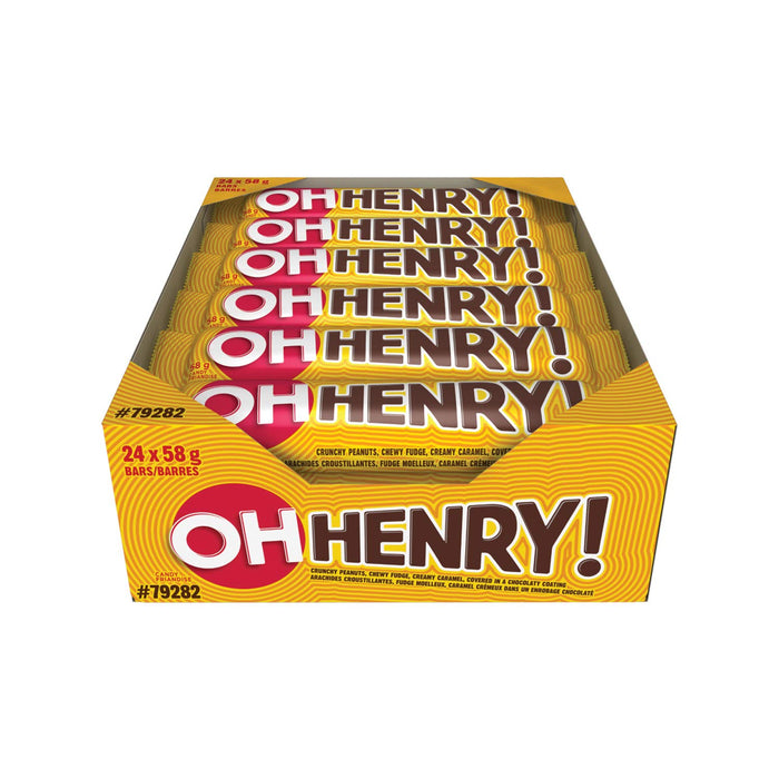 Oh Henry Crunchy Peanut Candy Bar 24 x 58g