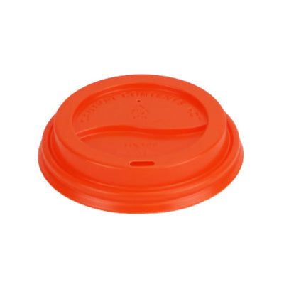 Orange Dome Sip Lids 90 mm For 8 Oz Squat, 10-24 Oz - 1000/Case
