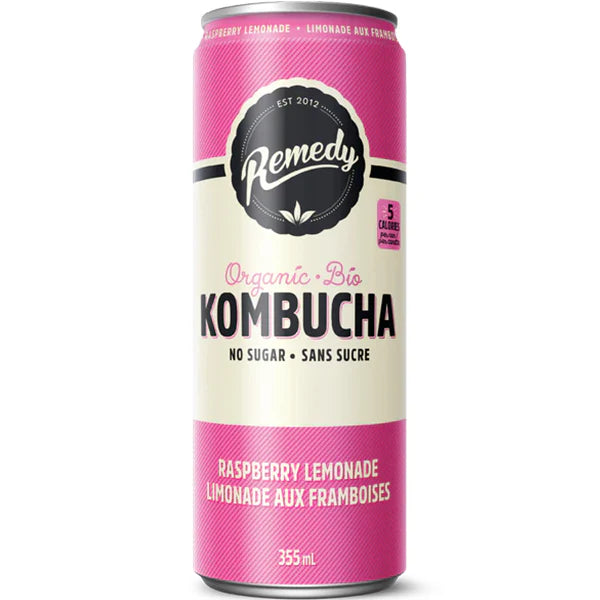 Organic Kombucha Raspberry Lemonade - 12 x 355 ml