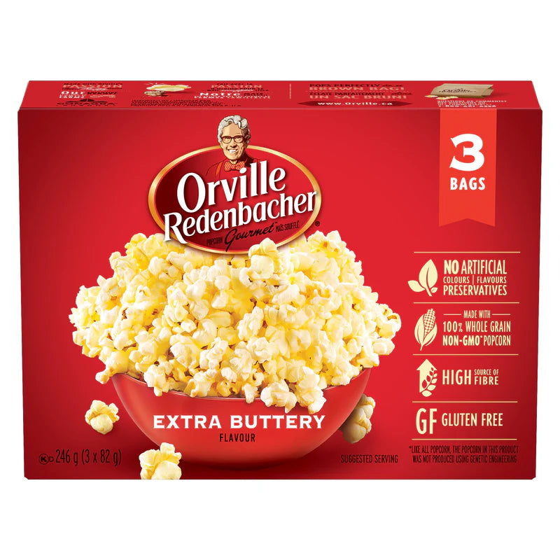 Orville - Redenbacher Microwave Popcorn Extra Butter 3 x 82g - 12/Case