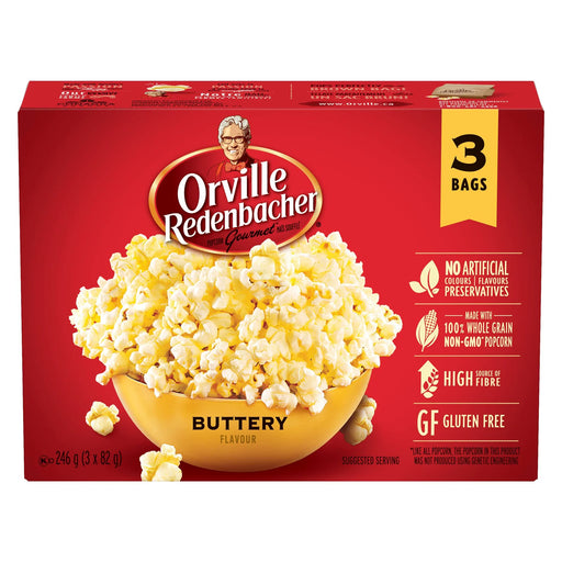 Orville - Redenbacher Popcorn Microwave Buttery - 3 x 82g