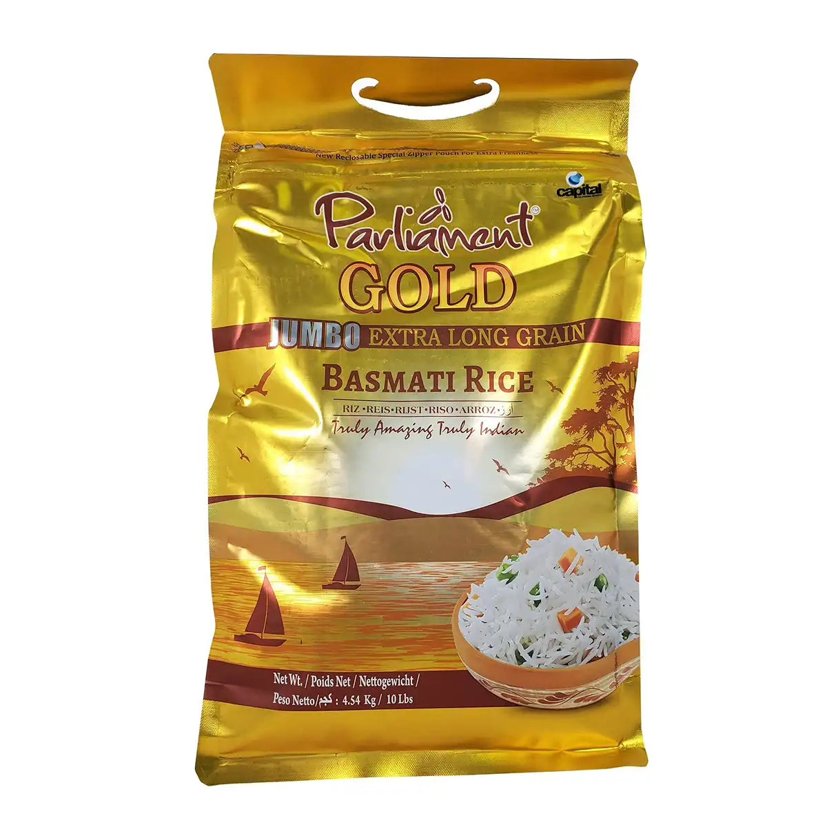 Premium Quality Extra Long Basmati Rice 10Lbs Parliment Gold In Bulk