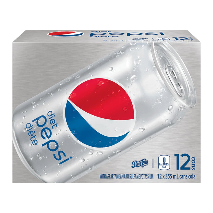 Pepsi - Diet Soda - 12 x 355 ml