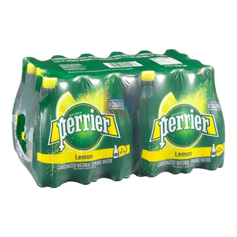 Perrier - Lemon Sparkling Natural Mineral Water PET - 24 x 500 ml