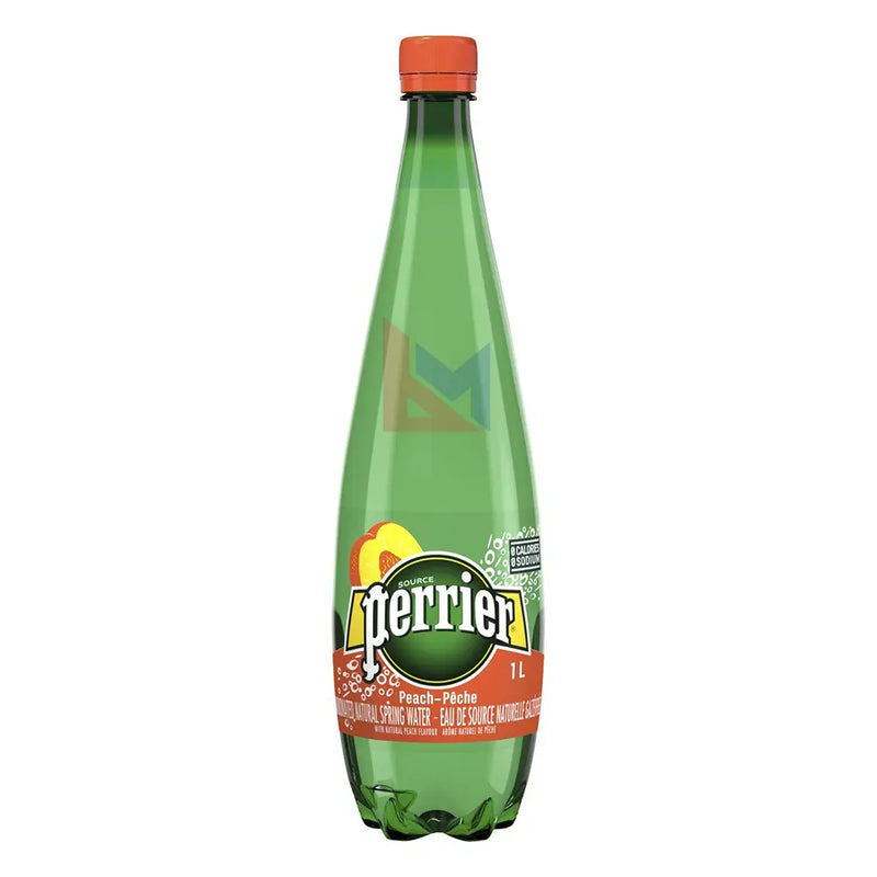 Perrier - Peach Sparkling Natural Mineral Water PET - 6 x 1 L
