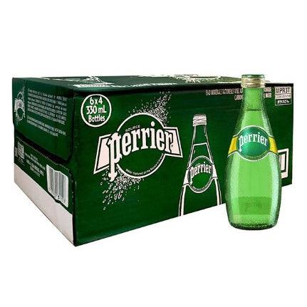Perrier - Sparkling Natural Water Glass Bottle - 24 x 330 ml