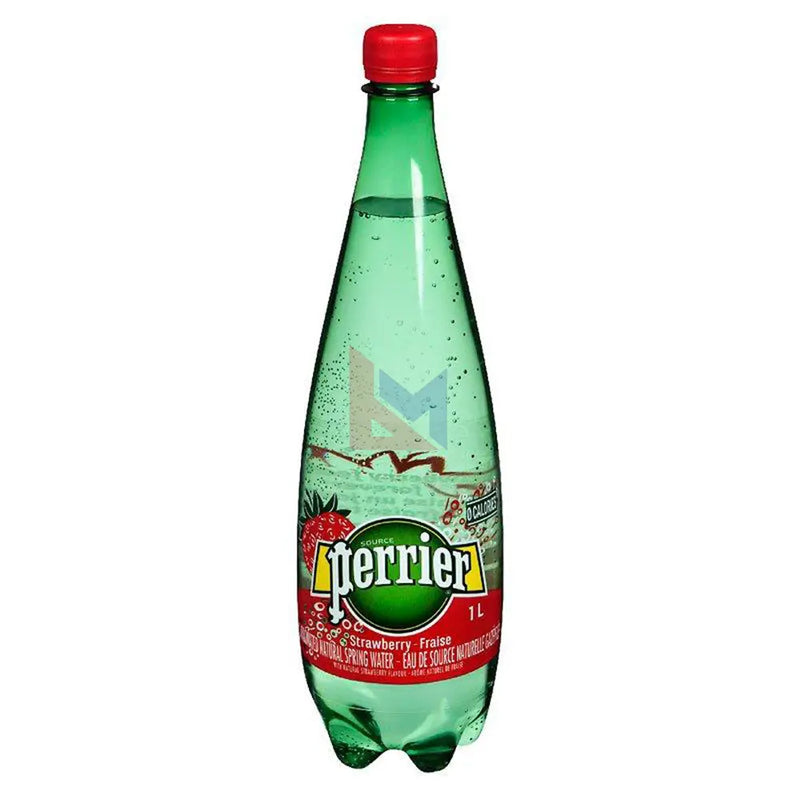 Perrier - Strawberry Sparkling Natural Mineral Water PET - 6 x 1 L