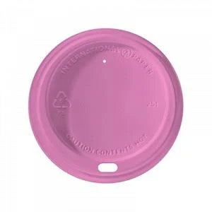 Pink Dome Sip Lids 90 mm For 8 Oz Squat, 10-24 Oz - 1000/Case