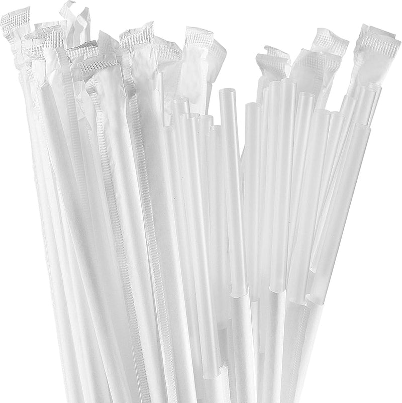 Plastic Straw White Individually Wrapped