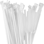 Plastic Straw White Individually Wrapped