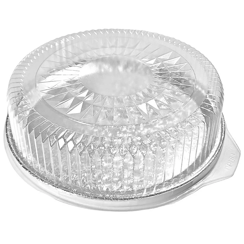 DURA - 12" Clear Plastic Dome Lid For Foil Catering Tray - 25/Case