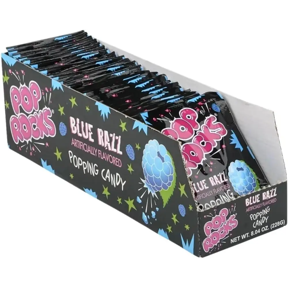 Pop Rocks Blue Raspberry Popping Candy 24 x 9.5g, Wholesale Candy ...