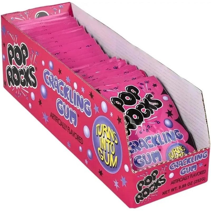 Pop Rocks - Popping Bubble Gum Crackling Gum - 24 x 9.5g