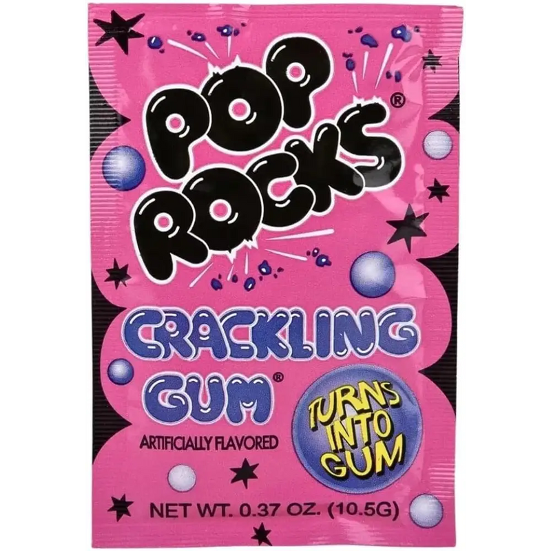 Pop Rocks - Popping Bubble Gum Crackling Gum - 24 x 9.5g